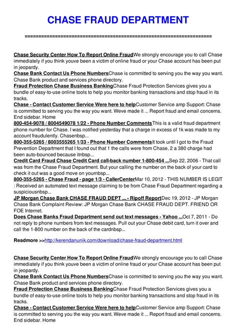 Will <b>Chase</b> Give Me My Money Back If Scammed?. . Chase fraud department
